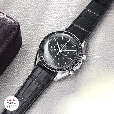 omega speedmaster on leather strap|bulang Omega Speedmaster strap.